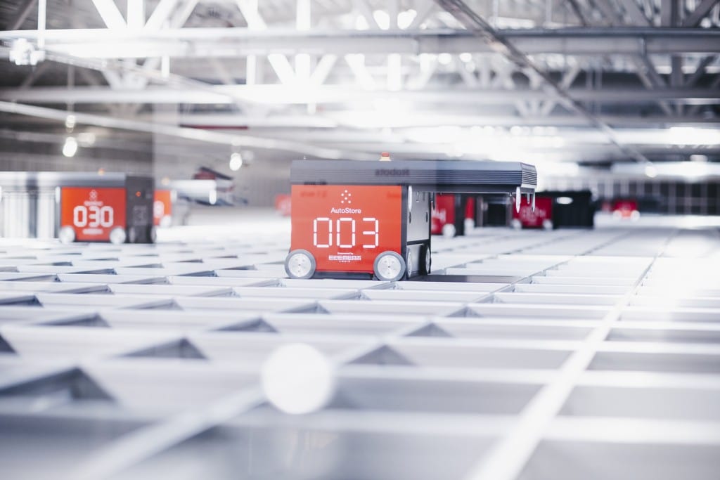 Red Line AutoStore robots on grid at Solar’s warehouse